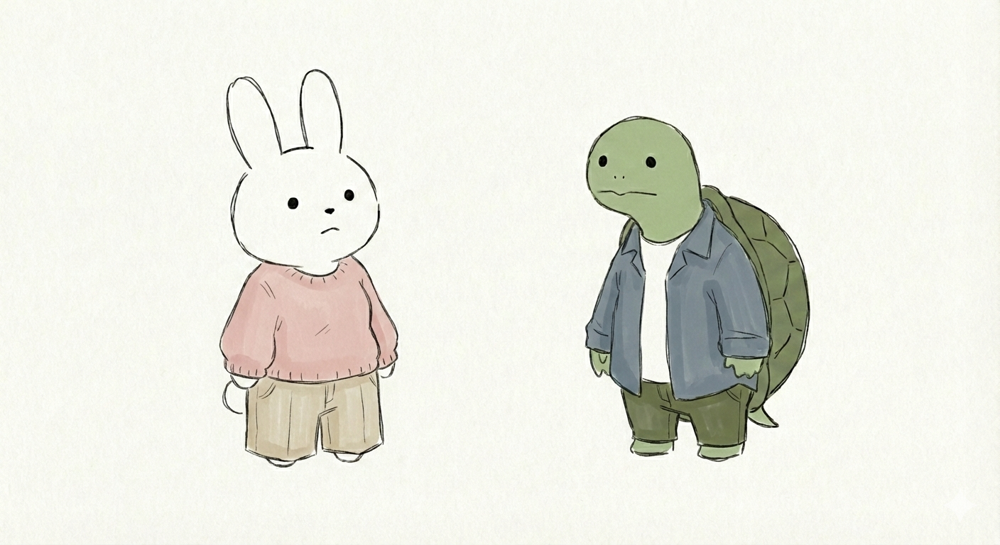 なぎ＆うさぎ 2ショット